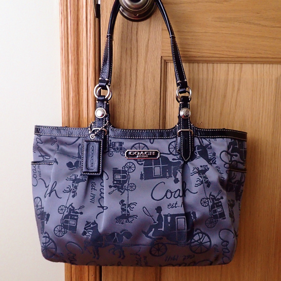 Coach Handbags - Coach Grey EW Horse and Carriage Tote/Shoulder Bag